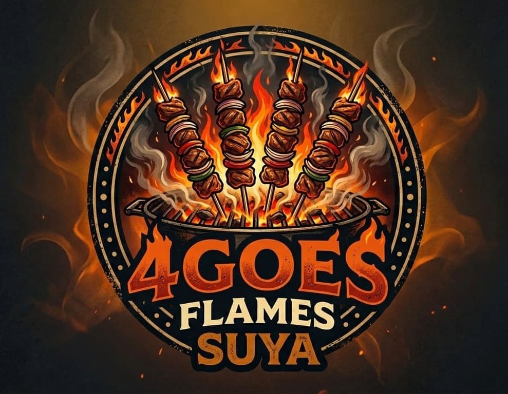 4Goes Flames Suya logo